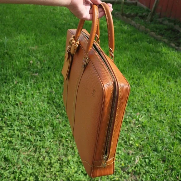 Vintage Louis Vuitton Porte Document Voyage Briefcase |Epi Leather LV Laptop Bag - Picture 4 of 13